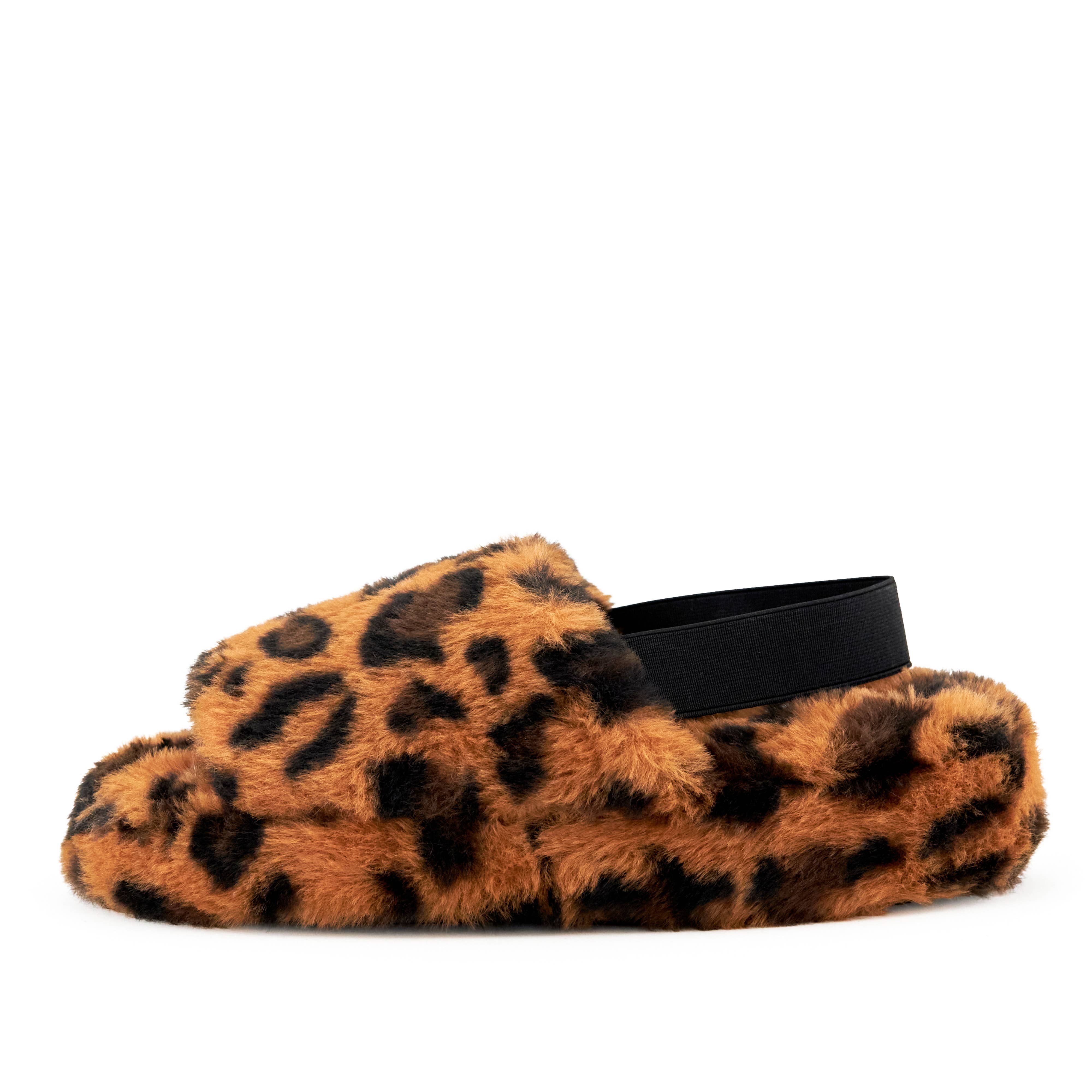 Nest Shoe - Wholesale Slippers - Women's - Women's Lisbon Faux Fur Slipper Leopard4