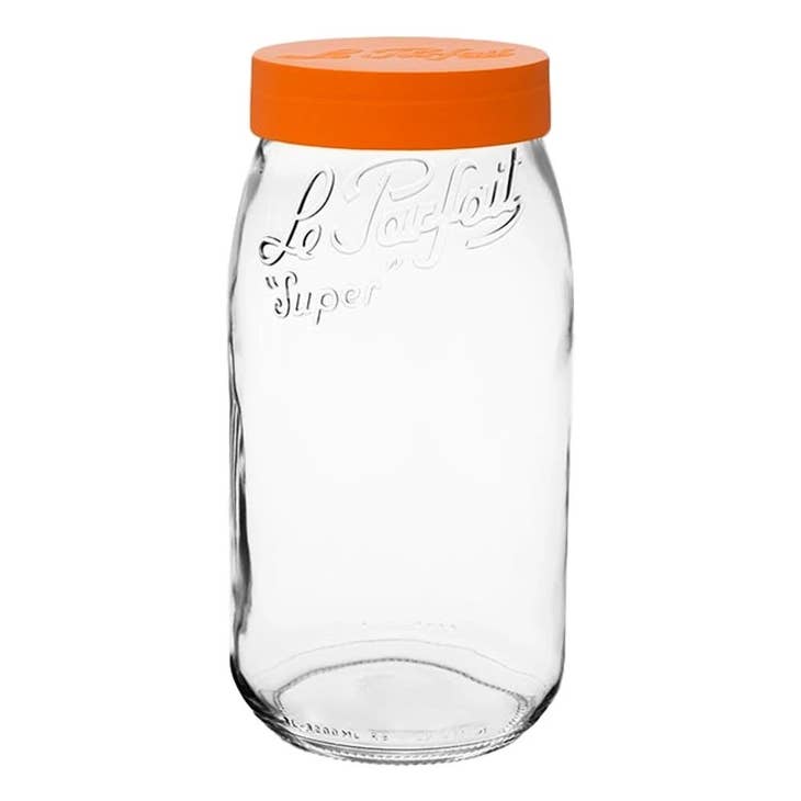 KKC Tall Glass Jar with Airtight Hinged Lid,Sealed Glass