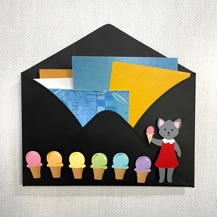 Roeda Studio - Wholesale Magnet - Rainbow Ice Cream Cone Magnets S/6, Summer Decor