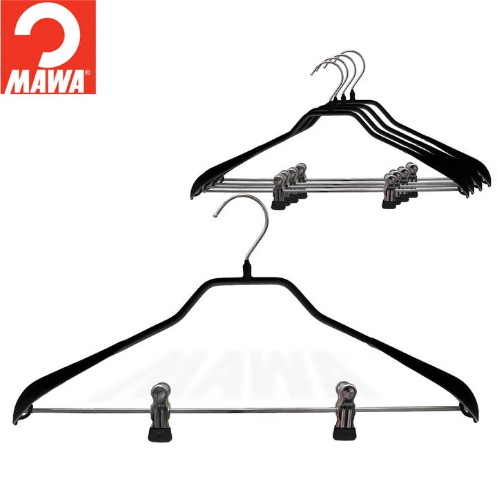 Reston Lloyd - Wholesale Clothes Hangers - MAWA, BodyForm Suit Hanger with Clips (6 Colors)1