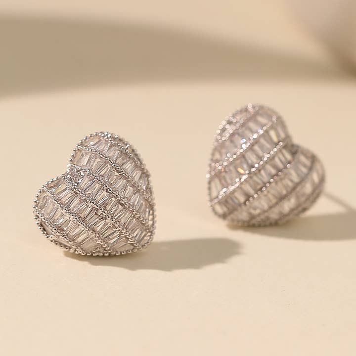 Heart-Shaped Stud Earrings for wholesale by La Solana Design