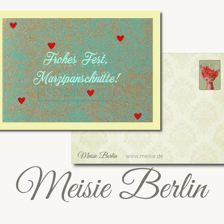 Carte de Noël MARZIPAN CUTTES pour la vente par Meisie Berlin