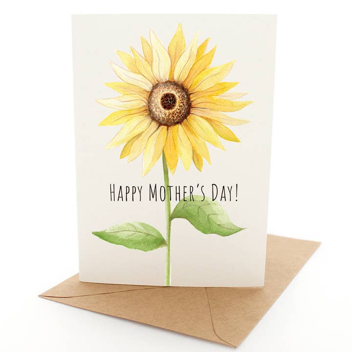 Mum Sunflower - Mother's Day Card for wholesale by Pleasant Tree