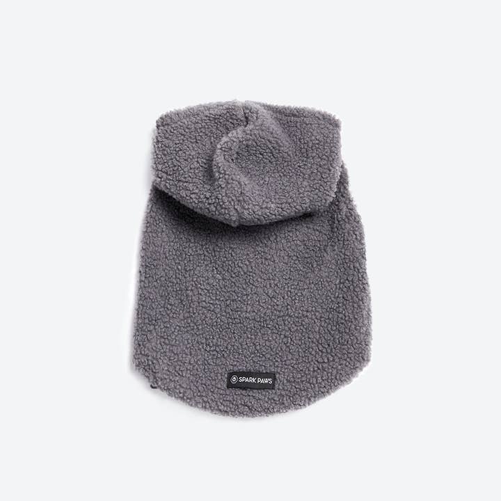Spark Paws - Wholesale Pet Jacket - Dog - Teddy Sherpa Dog Jacket - Grey
