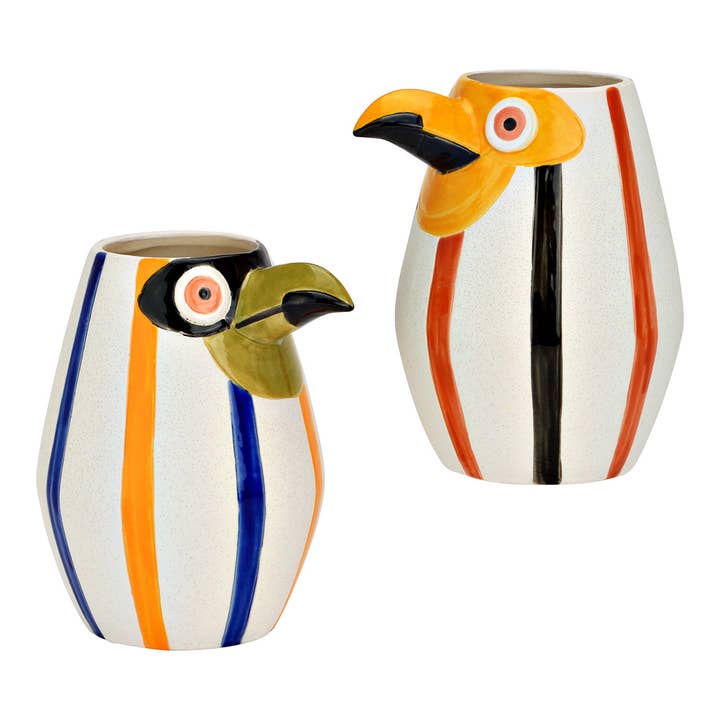 Vas Papegoja i stengods, 2-delad, Flerfärgad (B/H/D) 15x16x12cm för wholesale av Wurm