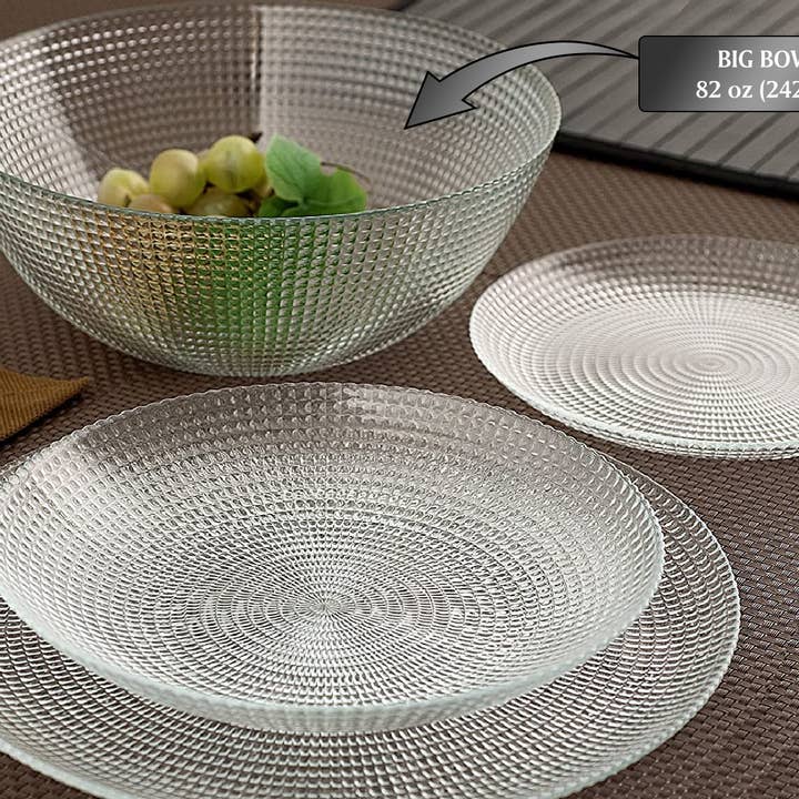 Hakan - Wholesale Serve Bowl - Glass Serving Bowl, All-Purpose Mixing Bowl for Kitchen Prep