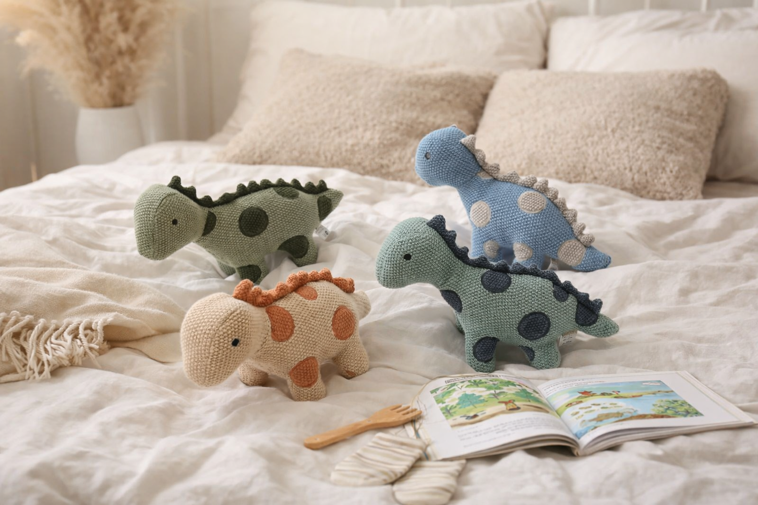 Bambini – wholesale Stuffed/plush toy – Kids & baby – Plush Toy|Handmade Cotton knitted Soft DINO Animal Toy2