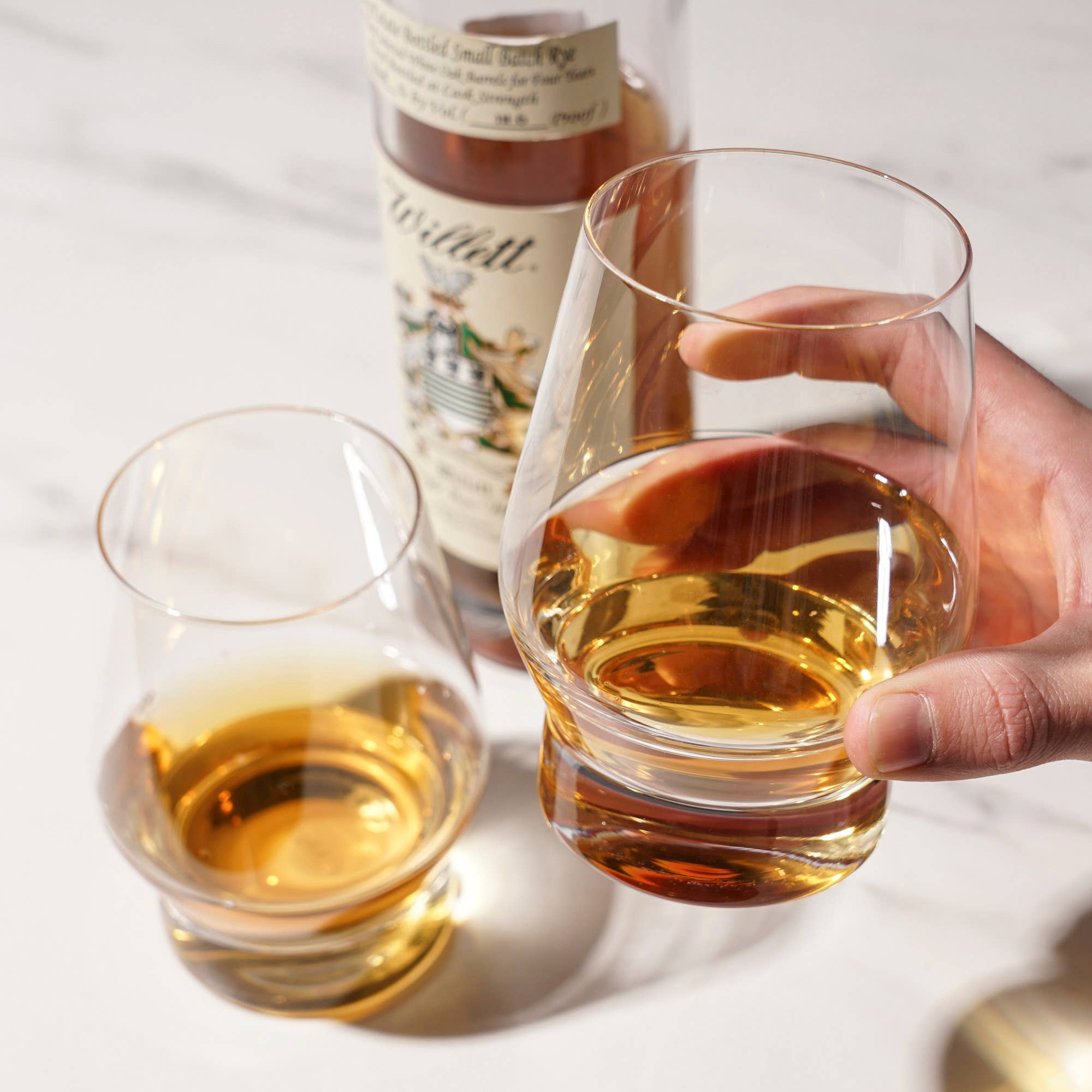 Viski - Wholesale Cocktail/Liquor Glass - Raye™ Heavy Base Crystal Whiskey Glasses Set of 24