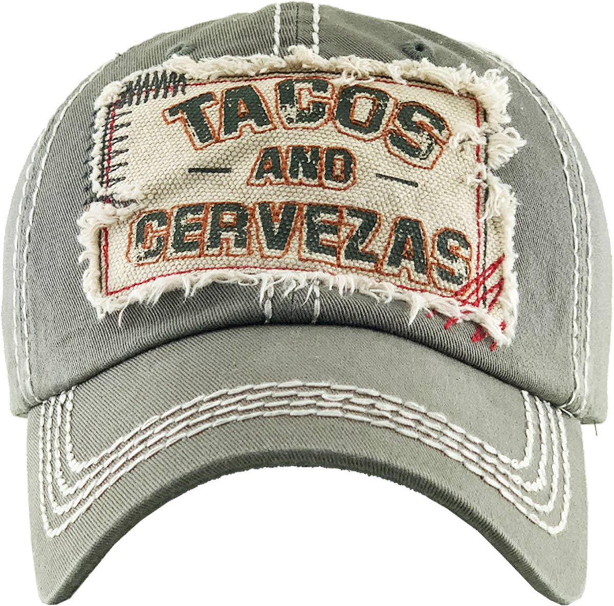 KBETHOS - Wholesale Honkbalpet - Uniseks - KBETHOS vintage pet met 'TACOS AND CERVEZAS'-opdruk10