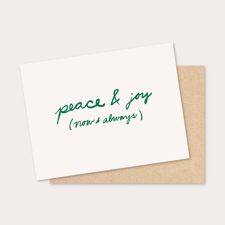 peace & joy greeting card for wholesale by Gab Art & Design