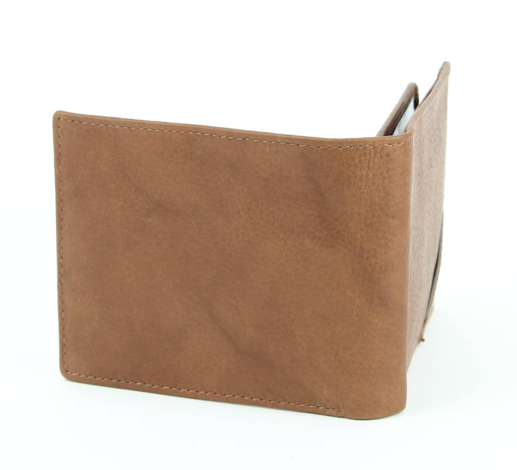 Leather Impressions Inc - Wholesale Wallet - Men's - RFID Bifold w/Center I.D. Flap & Corner Contrast Notch 157150