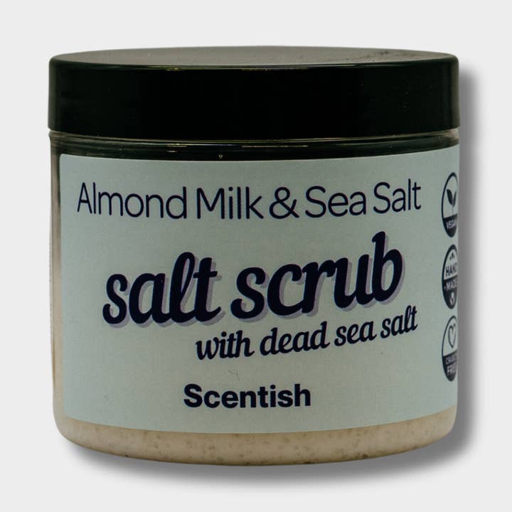 Scentish – wholesale Body scrub/exfoliant – Almond Milk & Sea Salt Dead Sea Salt Body Scrub0