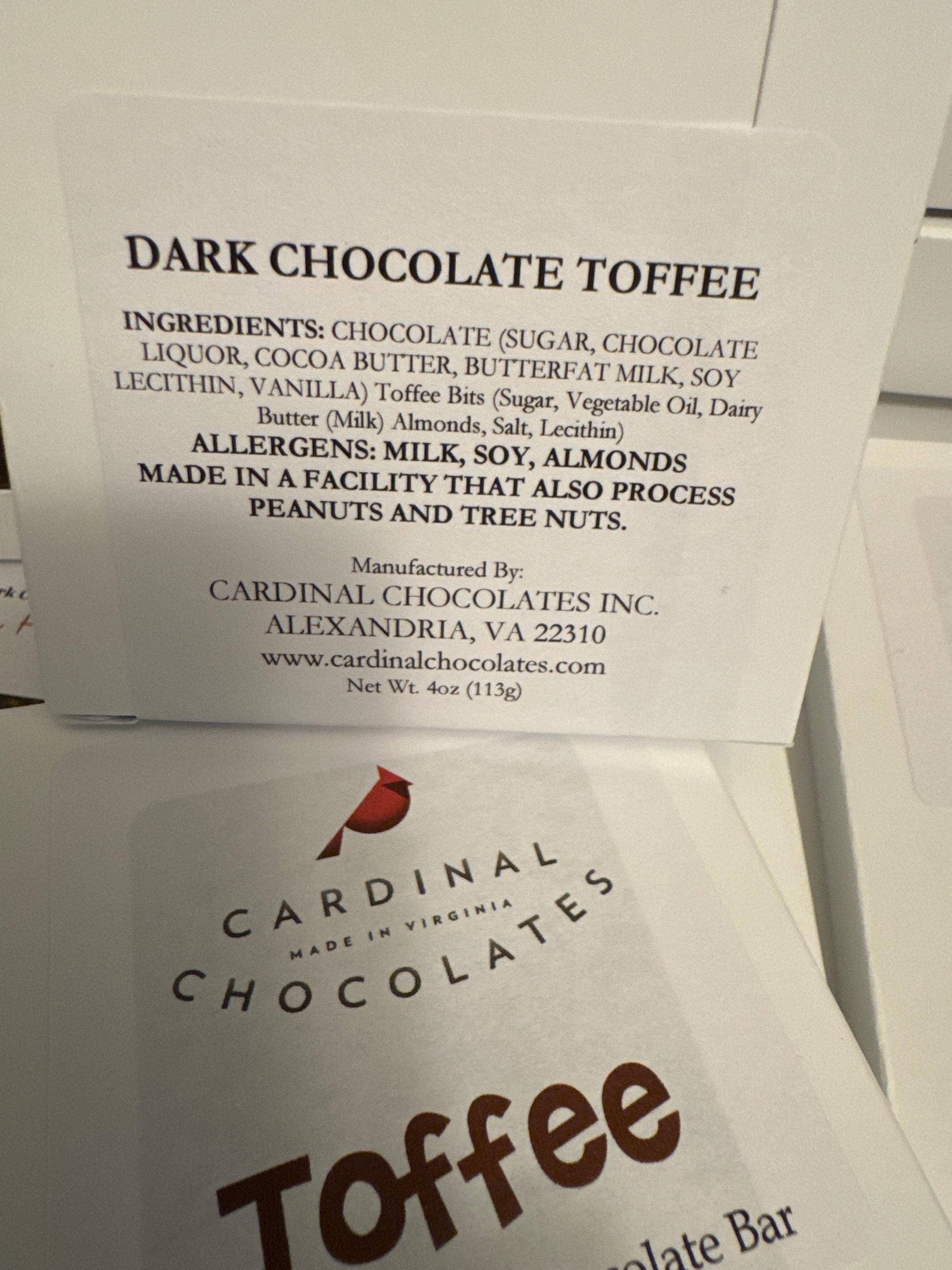 Cardinal Chocolates - Wholesale Chocolate Bar - Gourmet Toffee Chocolate Bar in Milk or Dark Chocolate5
