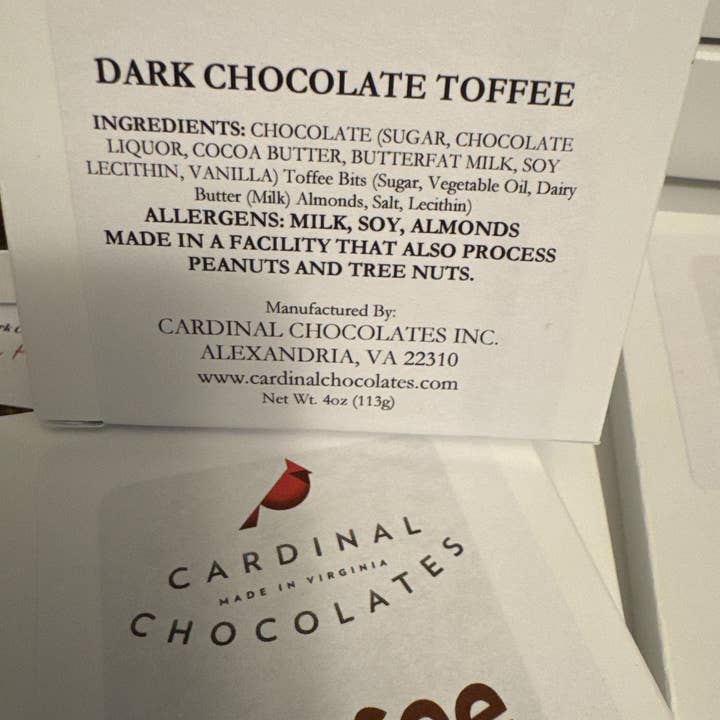 Cardinal Chocolates - Wholesale Chocolate Bar - Gourmet Toffee Chocolate Bar in Milk or Dark Chocolate5
