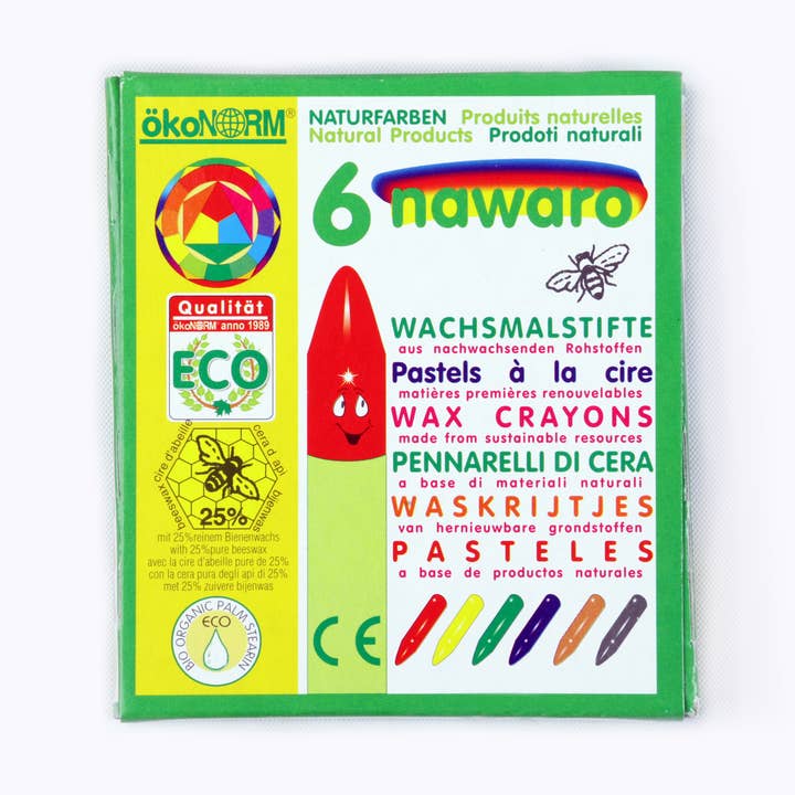 Nawaro crayon, cardboard case - 6 colors for wholesale by ökoNORM