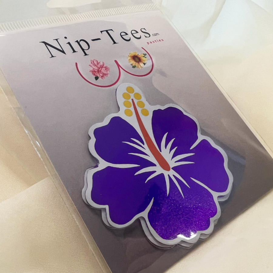 Niptees - Wholesale Nipple Pasties - Women's - Colorful Hibiscus Flower Nipple Cover Pasties 5
