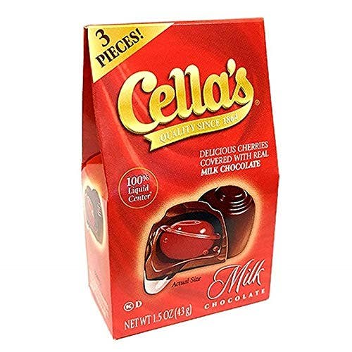 Cella's Milk Chocolate Cherries Mini Gift Box 1.5 oz 24 ct for wholesale by Long Island Candy Factory
