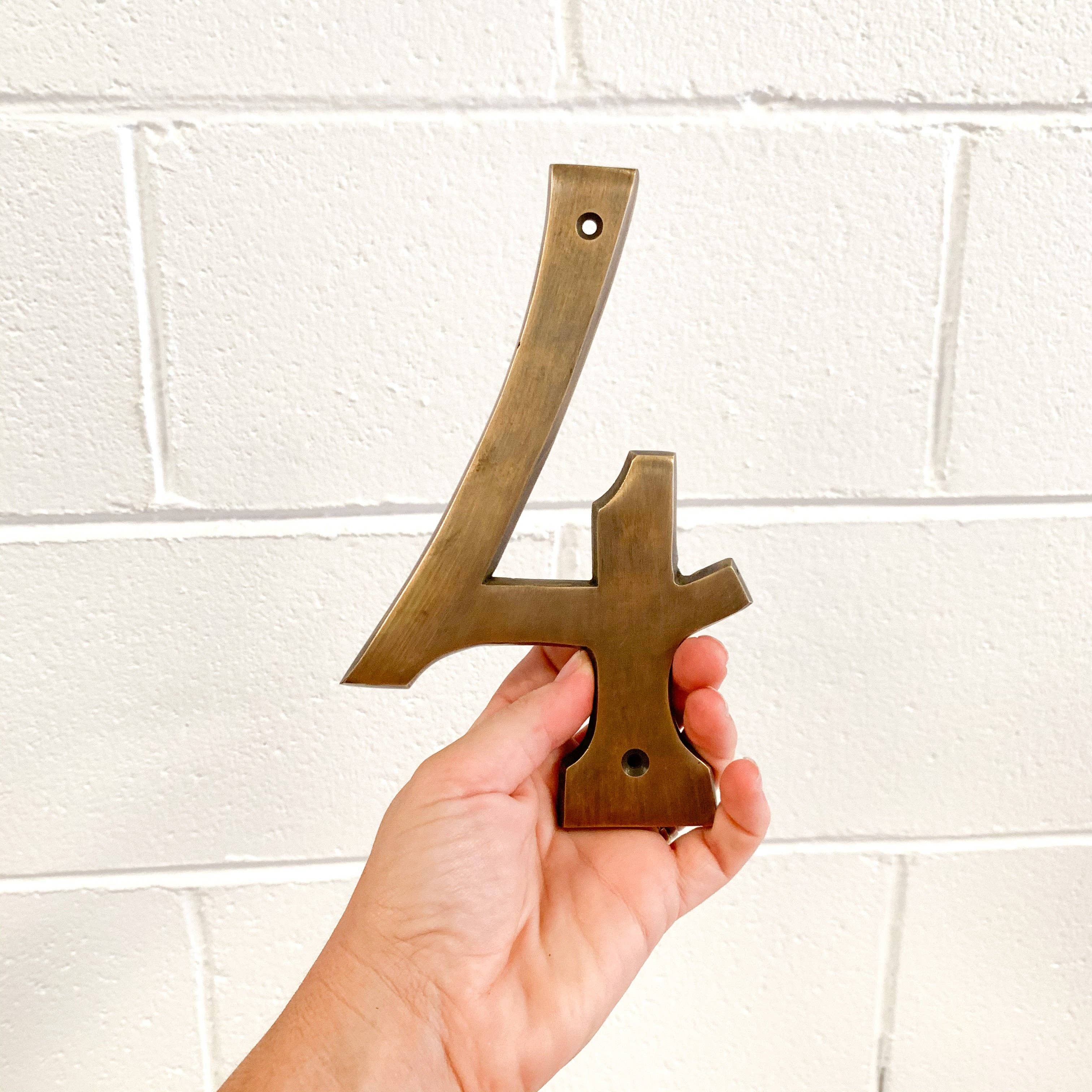 Ocean Luxe - Wholesale Wall Accent - Large Brass House Numbers1