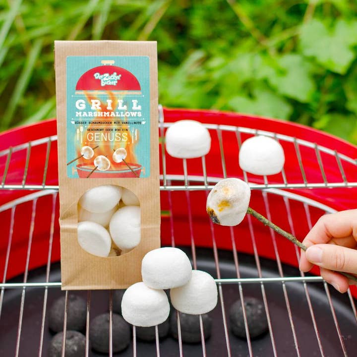 Der Zuckerbäcker - Venta al por mayor Nubes de golosina - Malvaviscos para barbacoa, bolsa M, sabor a vainilla y tocino