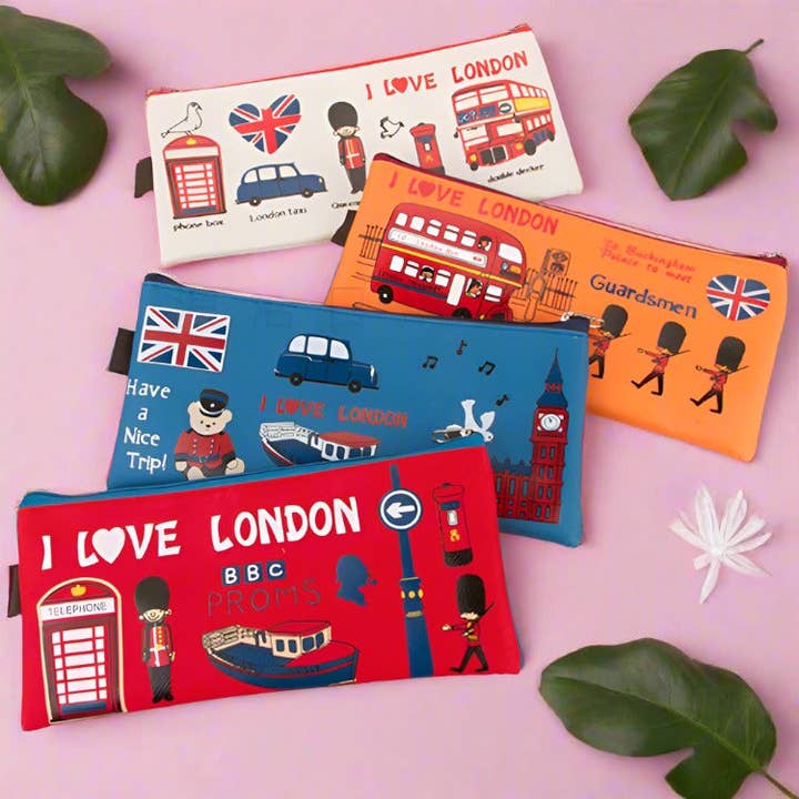 Sacos de caneta com zíper em tecido Oxford dos desenhos animados por atacado de KiddieKickz