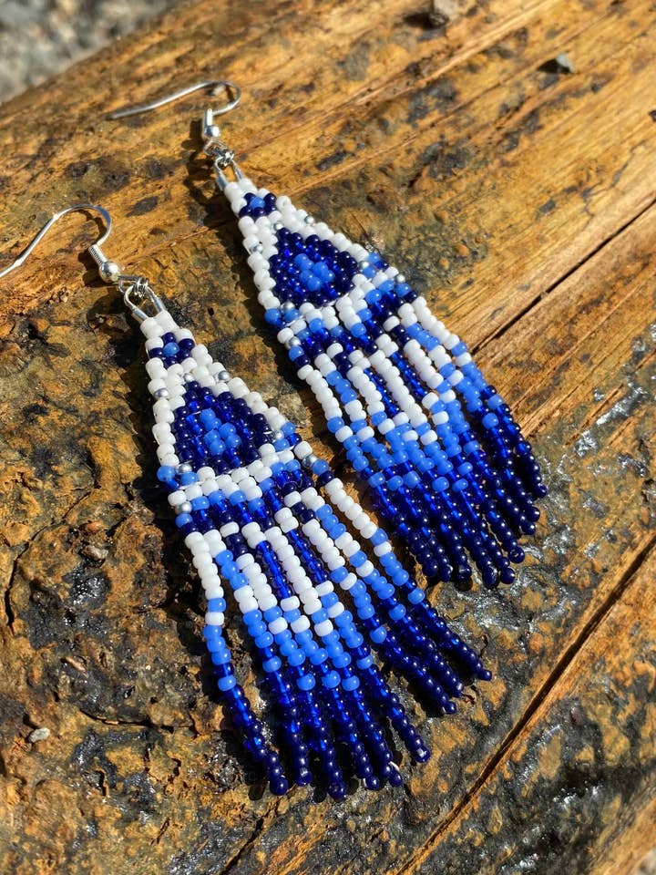 Oorbellen met kralen met franjes voor wholesale door Little Rogue Co