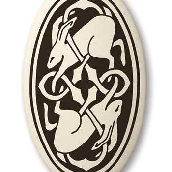 Haas - Ovale porseleinen hanger voor wholesale door Touchstone Pottery