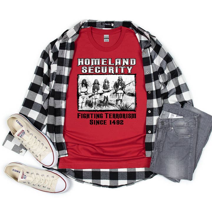 Native American T-Shirt, Homeland Security Fighting Terroris and other Purchase Wholesale fighting. Free Returns & Net 60 Terms on Faire trending on Faire.