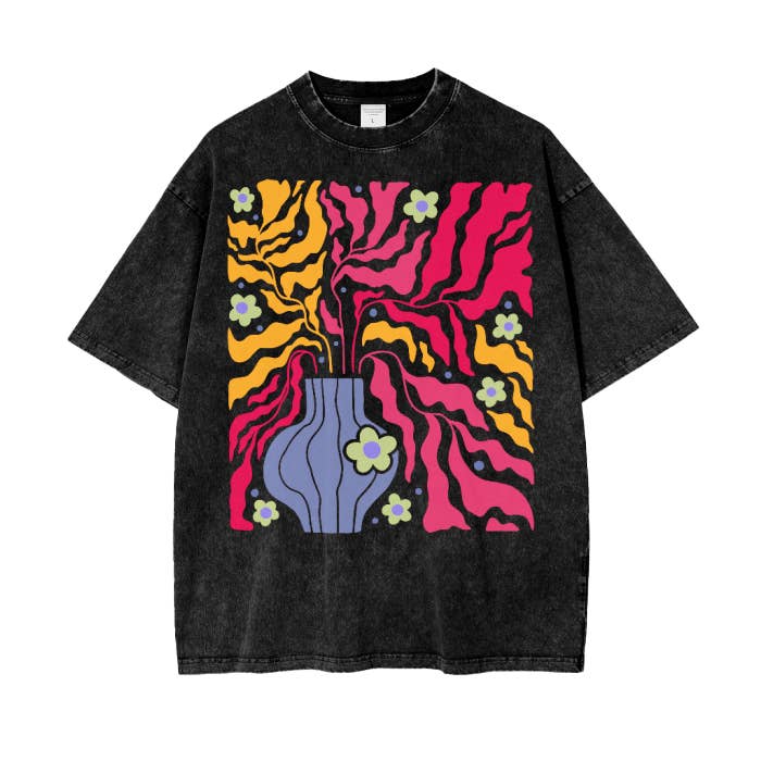 Camicia oversize con piante in vaso per uomo e donna per la vendita all'ingrosso da parte di Colorfulmamas