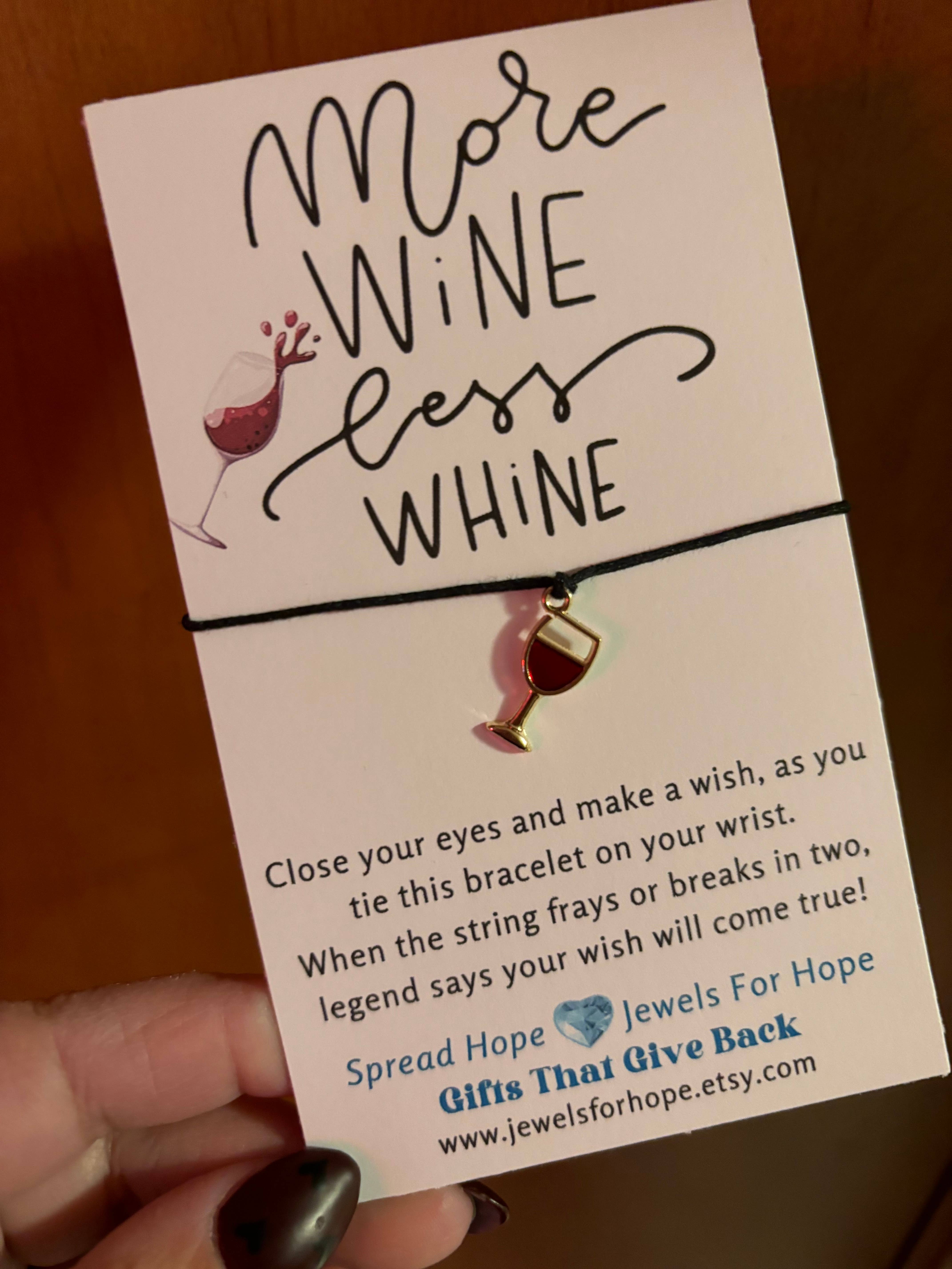 Jewels For Hope - Wholesale Charm/Dangle Bracelet - Wine Lovers, Wine Wish Bracelet, Charm Jewelry3