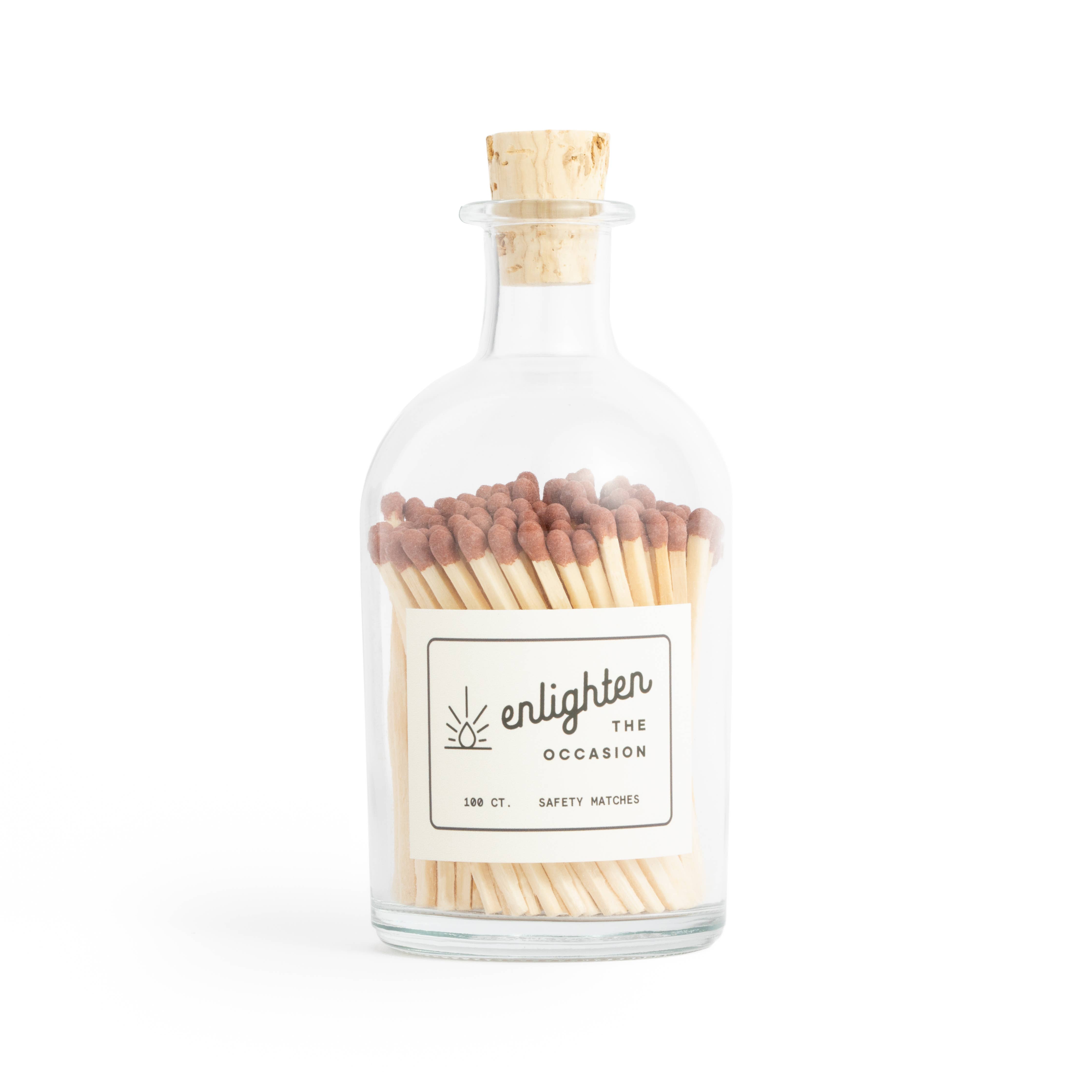 Enlighten the Occasion - Wholesale Matches - Wood Matchsticks in Glass Apothecary Jar – Fall Decor