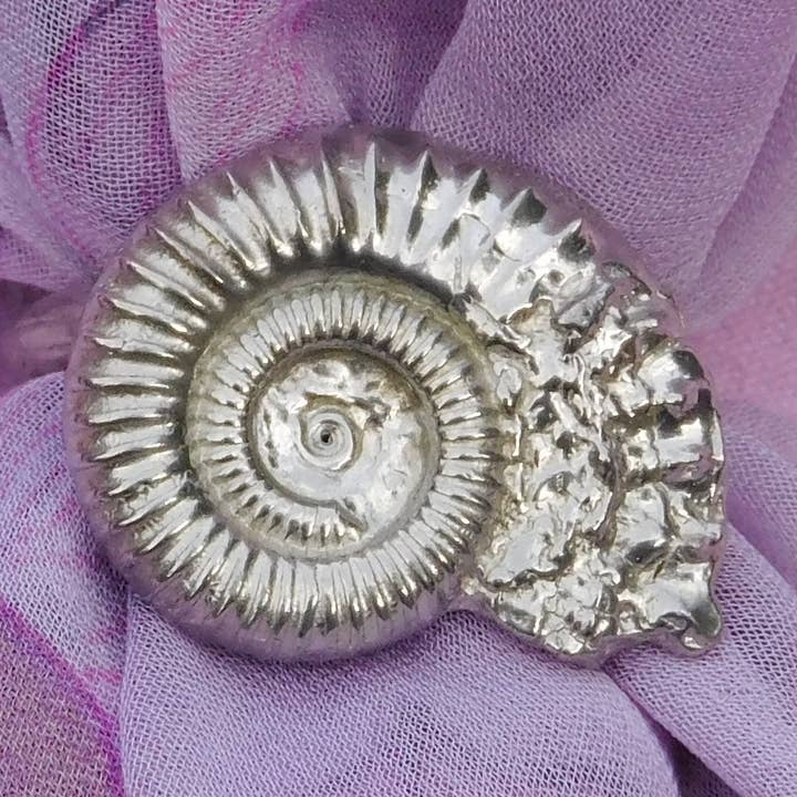 Twig Scarf Pewter Ring - Ammonite Hand cast By William Sturt for wholesale by William Sturt Fine Pewter