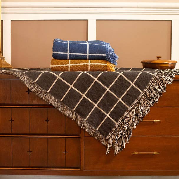 Kindly Woven - Wholesale Throw Blanket - Greer Blanket – Nocturne -Kindly Classic–Reversible– USAmade3