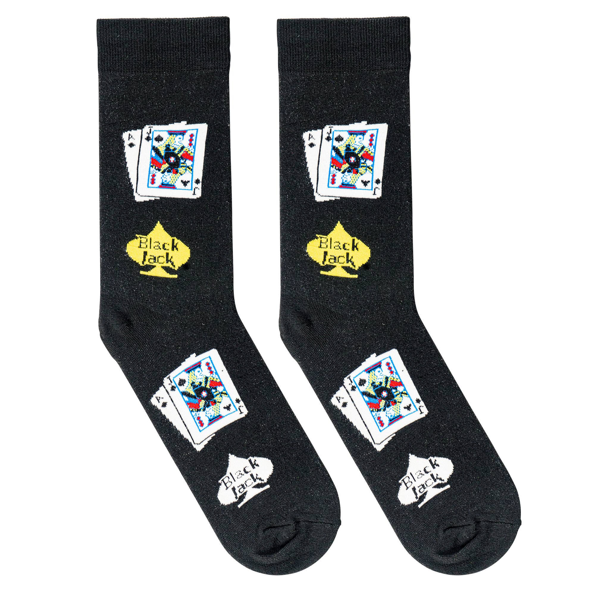 Crazy Socks - Wholesale Socks - Men's - Blackjack - Mens Crew Folded2
