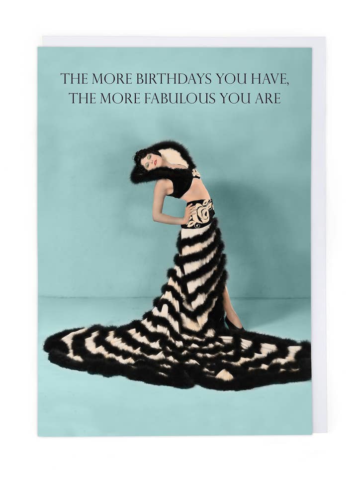 Carte d'anniversaire More Fabulous pour la vente par Cath Tate Cards