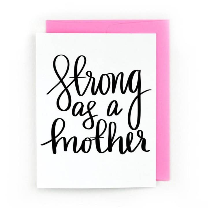 Cartão de Felicitações Forte Como Uma Mãe por atacado de Pretty Peacock Paperie - Women's Empowerment