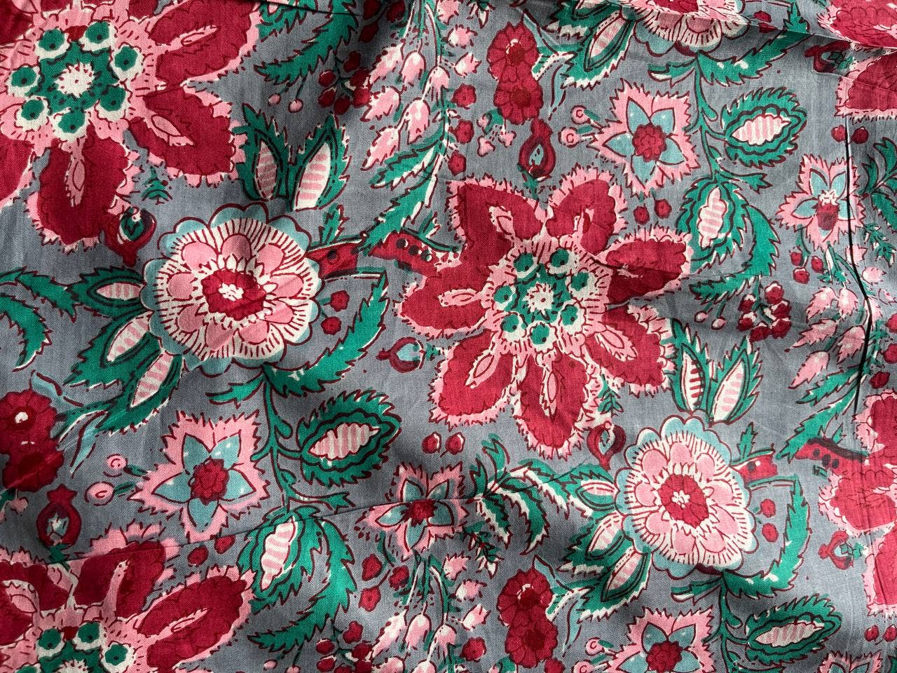 Bhawana Handicrafts - Wholesale Fabric - Design Indian Block Print Fabric In Floral Printed Handmade 1