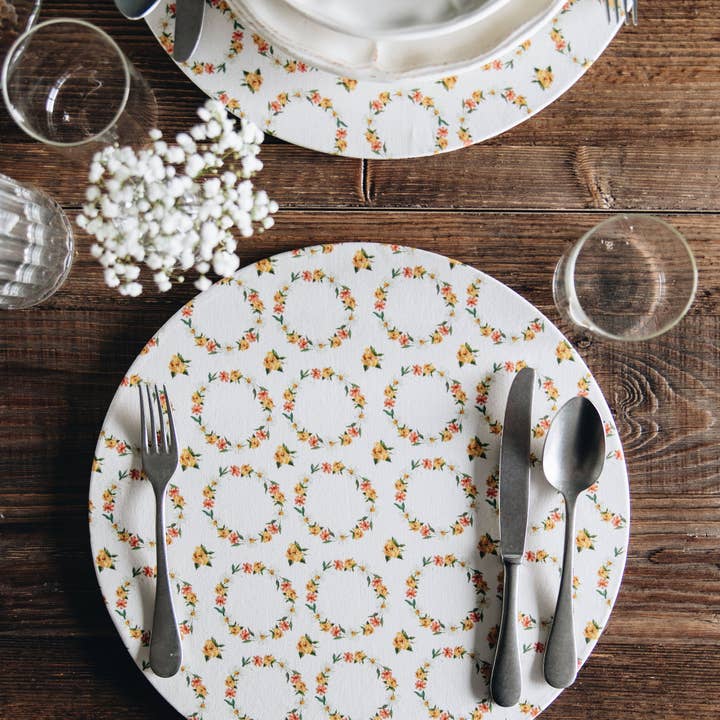Misalù - Dress up your table - Wholesale Placemat - Peach Blossom Charger Plate