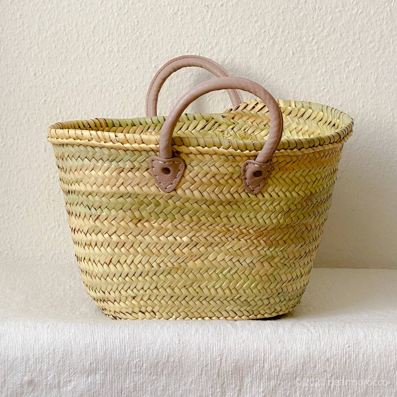 dear Morocco - Vente Paniers - Panier de marché français marocain avec petit poignée en cuir6