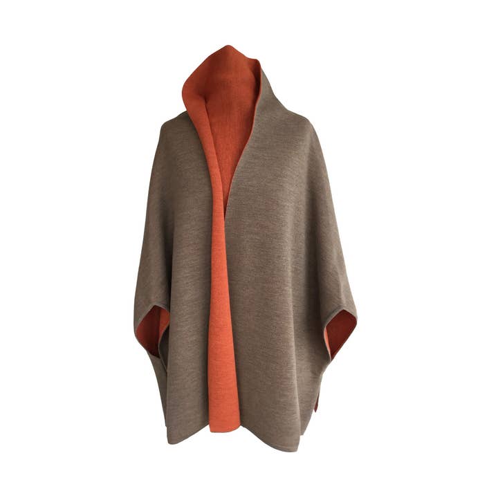 CoatCape reversible - natur/orange for wholesale by austriandesign.at