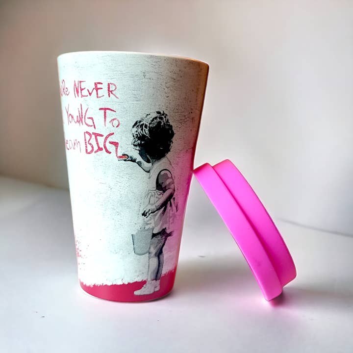 URBAN.ITY SRL - Wholesale Insulated Mug/Tumbler - Banksy Travel Cup in RPET 400 ml - Dream Big