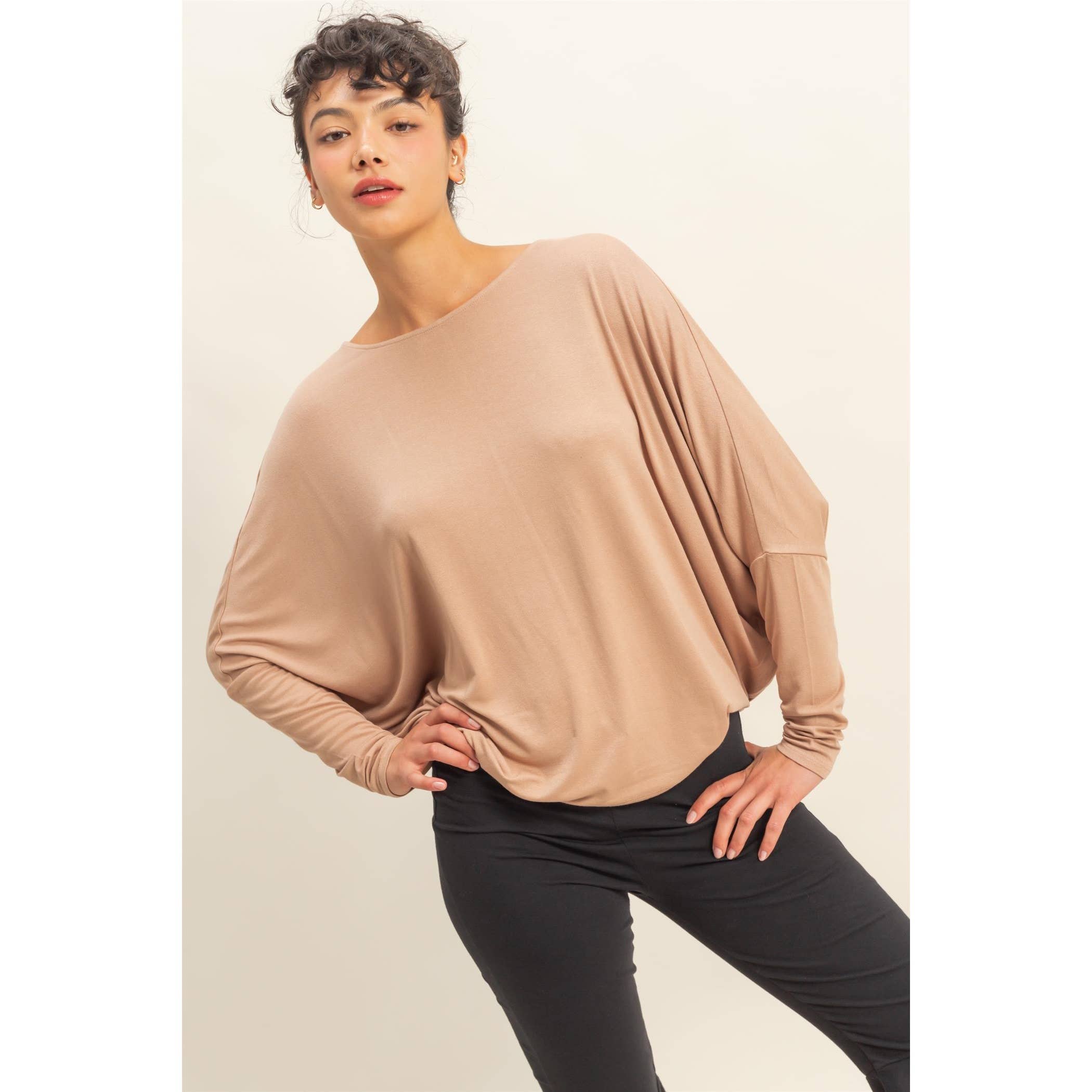 HYFVE – wholesale Stickad topp - Dam – Dolman Långärmad Topp0