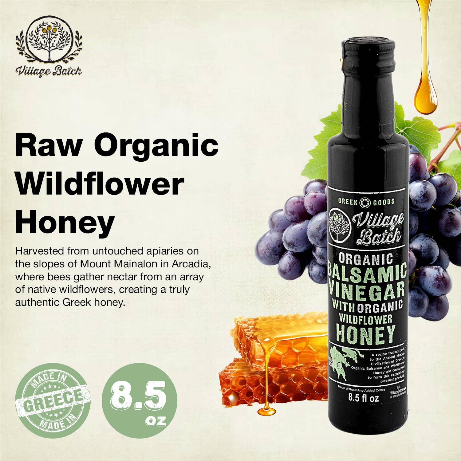 Village Batch - Wholesale Vinegar - Organic Balsamic Vinegar with Wildflower Honey4