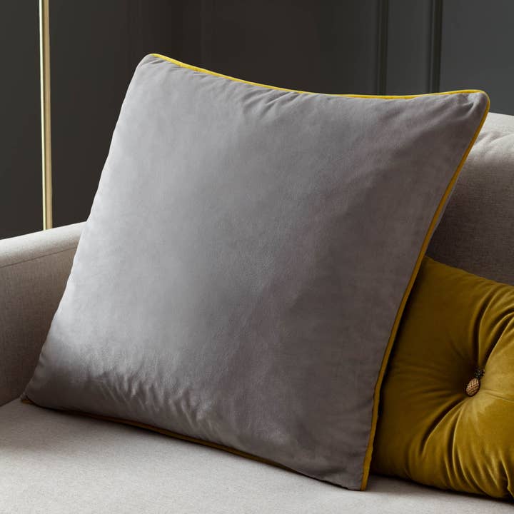 Meridian Velvet Cushion Dove/Cylon for wholesale by Riva Home