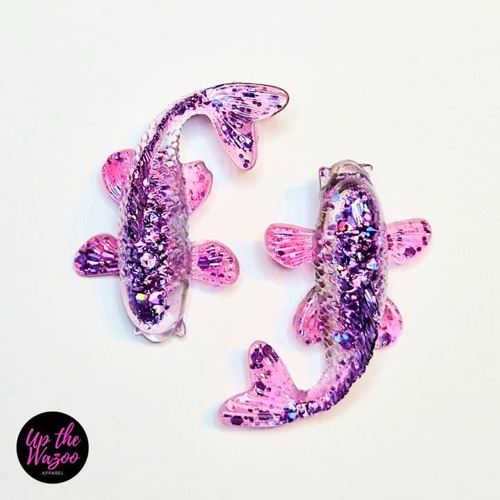 Up the Wazoo Apparel - Wholesale Stud/Post Earrings - Fancy Lures, Lavender - Handmade To Order1