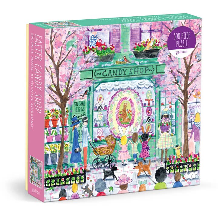 Puzzle de 500 pièces Michael Storrings Boutique de bonbons de Pâques pour la vente par Raincoast Distribution Group
