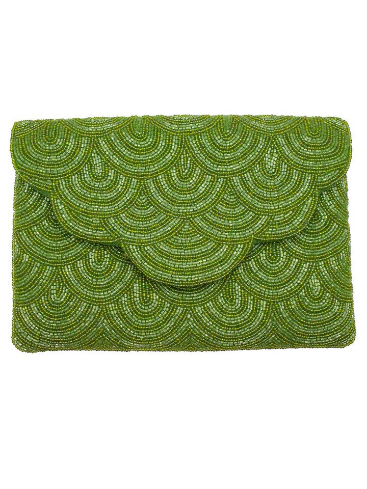 Pear Scallop Beaded Clutch LAC-SS-856 for wholesale by Ole