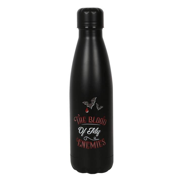 Something Different Wholesale - Wholesale Water Bottle - The Blood Of My Enemies Gothic Vampire Metal Water Bottle