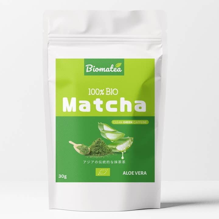 Aloe Vera Matcha, 30g für den Großhandel von Biomatea