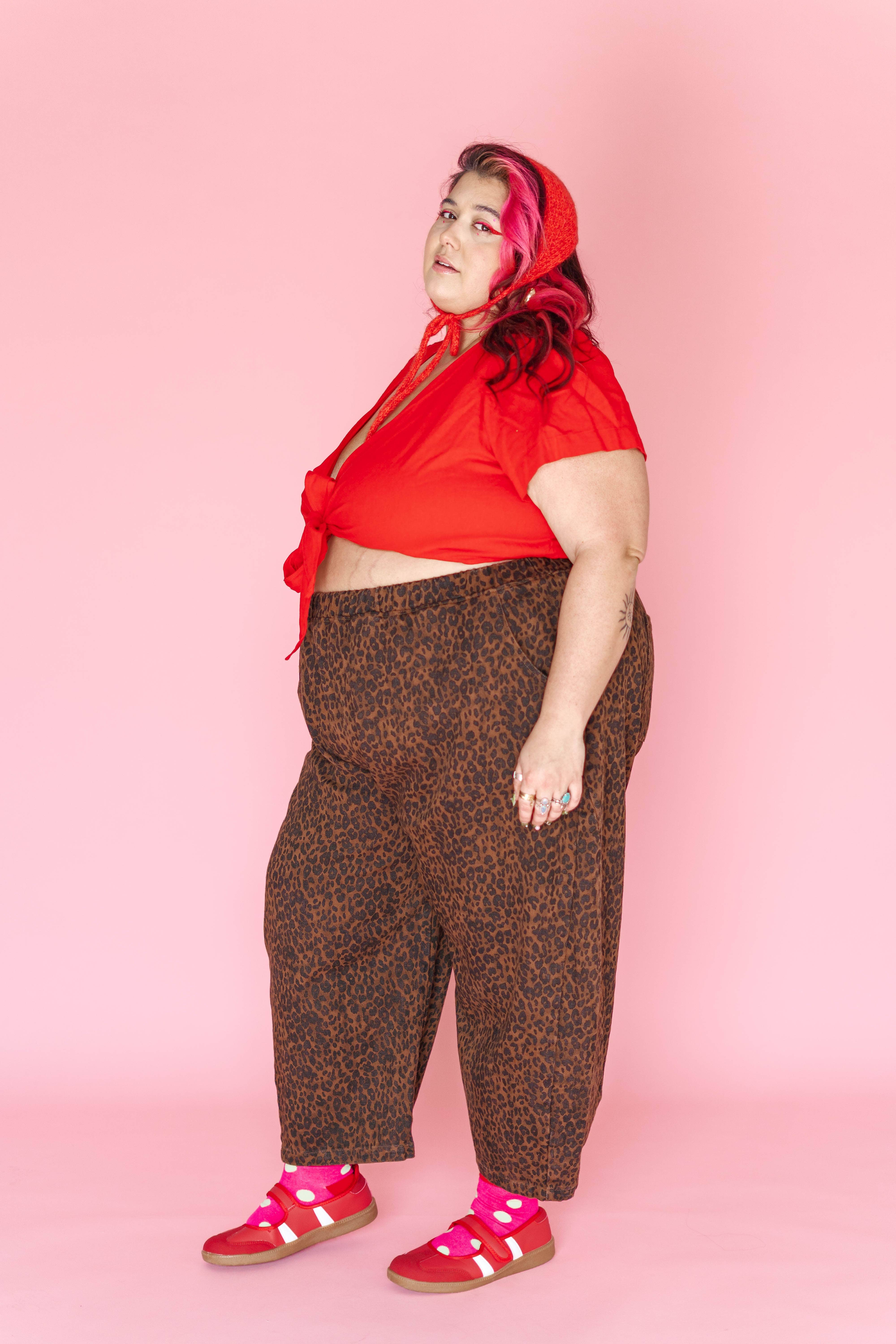Nettle Studios - Wholesale Pants - Women's - Size Inclusive Gender Neutral Leopard Twill Balloon Pant16