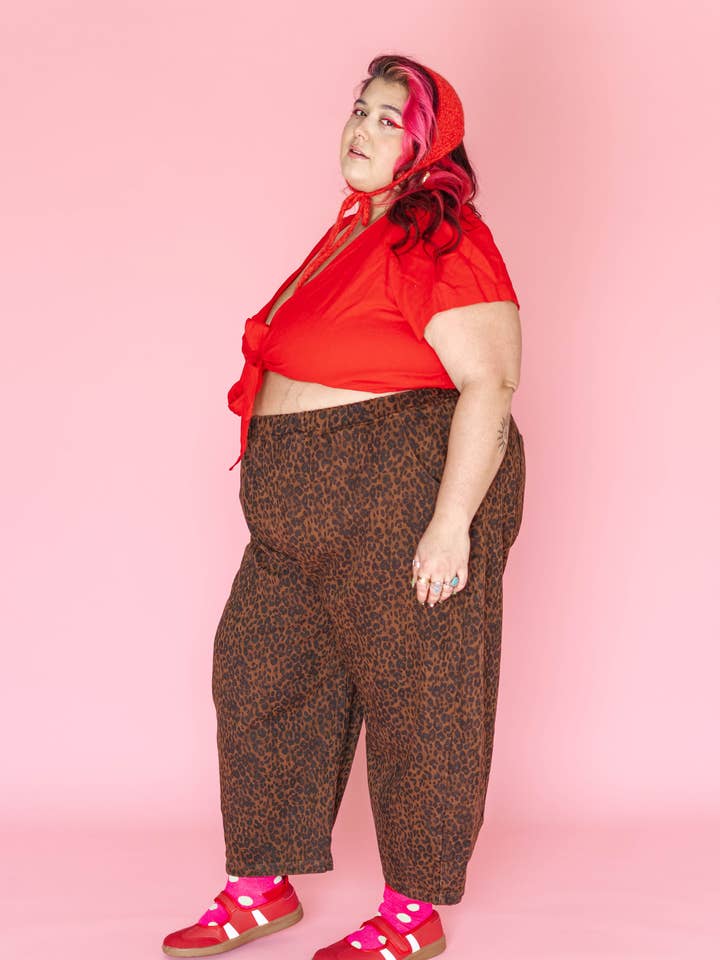 Nettle Studios - Wholesale Pants - Women's - Size Inclusive Gender Neutral Leopard Twill Balloon Pant16